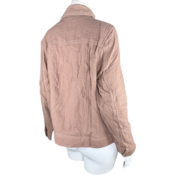 Isaac Mizrahi Live! Bridgehampton Cotton Gauze Jacket Pure Cone 2X NWOT - Picture 4 of 13